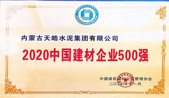 2020中國建材企業500強